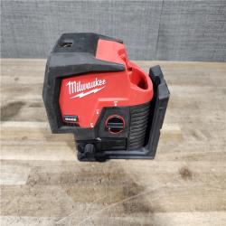 HOUSTON LOCATION - AS-IS Milwaukee Green 125 Ft. Cross Line and Plumb Points Laser Level Kit