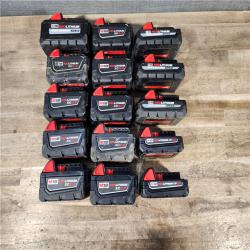 HOUSTON LOCATION - AS-IS MILWAUKEE BATTERY PACK QTY - 15