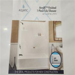 Phoenix LIKE NEW Aquatic Everyday Acrylx 60 in. x 30 in. x 72 in. Rectangular Tub Shower Combo Unit with Left Drain in White