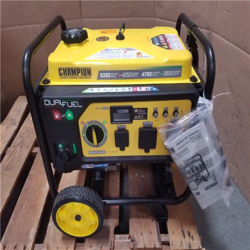 CALIFORNIA AS-IS CHAMPION DUAL FUEL PORTABLE GENERATOR
