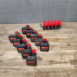 HOUSTON LOCATION - AS-IS MILWAUKEE BATTERY PACK QTY - 15