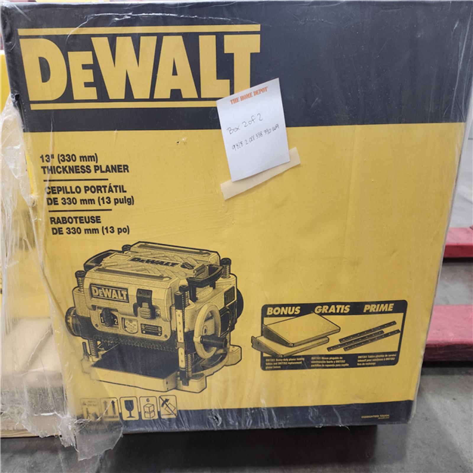NEW-DEWALT 15 Amp Corded 13 in. Heavy-Duty 2-Speed Bench Planer