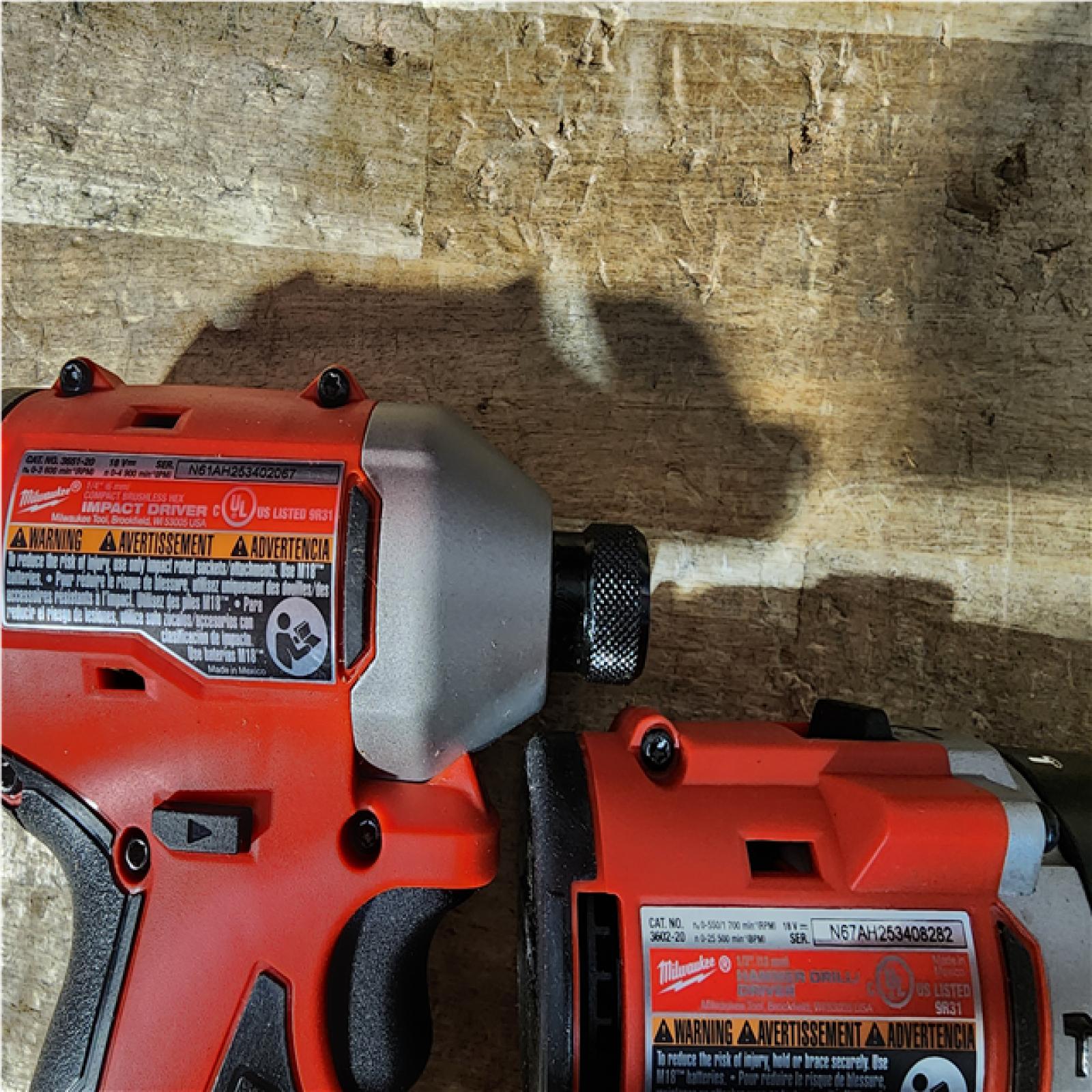 Houston Location AS-IS Milwaukee Drill Driver and Impact Driver and Hackzall and Battery