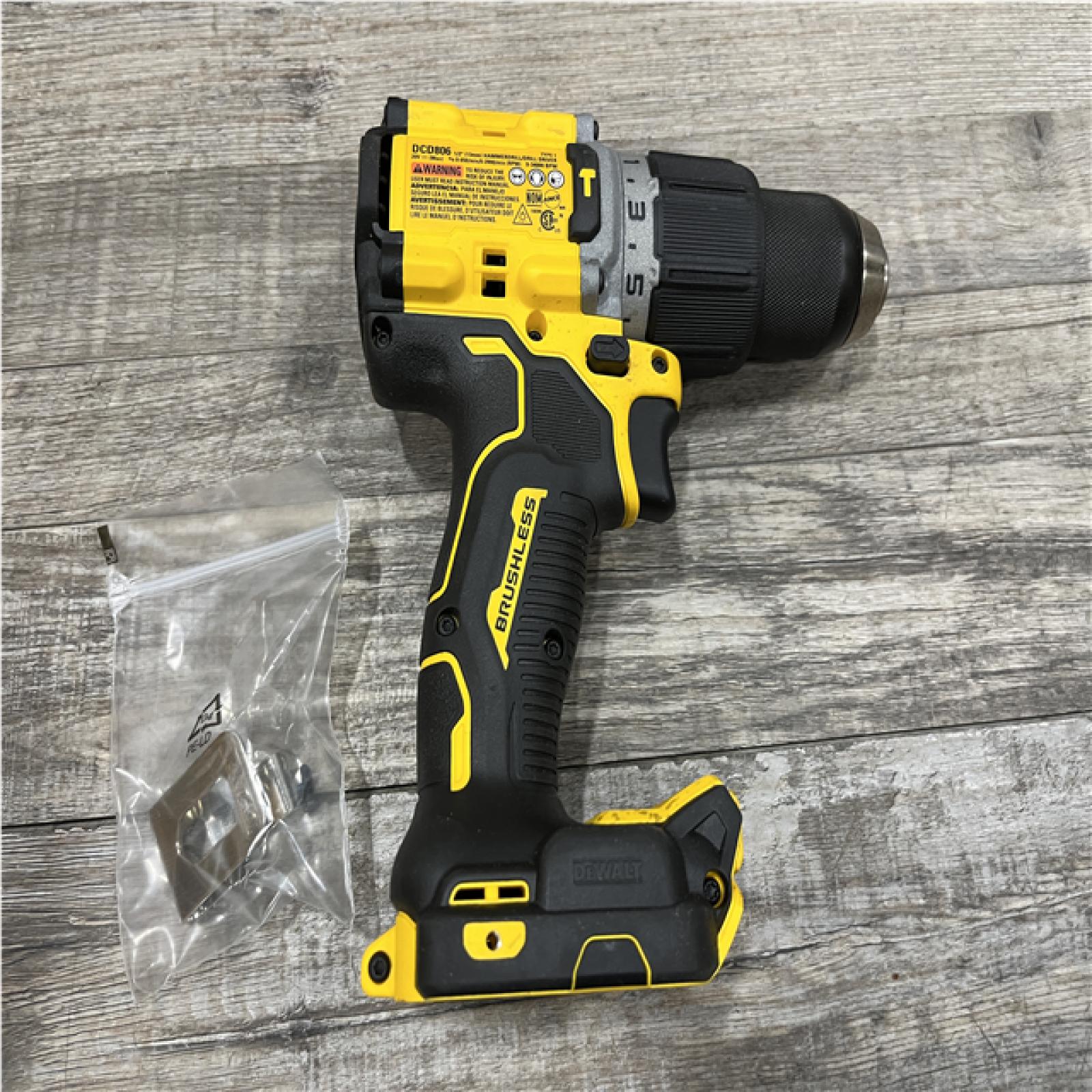 AS-IS DEWALT 20V XR Brushless Cordless 1/2 in. Hammer Drill (Tool-Only)
