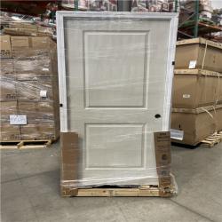 DALLAS LOCATION - 36 in. x 80 in. RH2P Sqtop Hollow Core White Primed Composite Smooth Single Prehung Interior Door w/356 Casing Blk-Hinge PALLET-(5 UNITS)