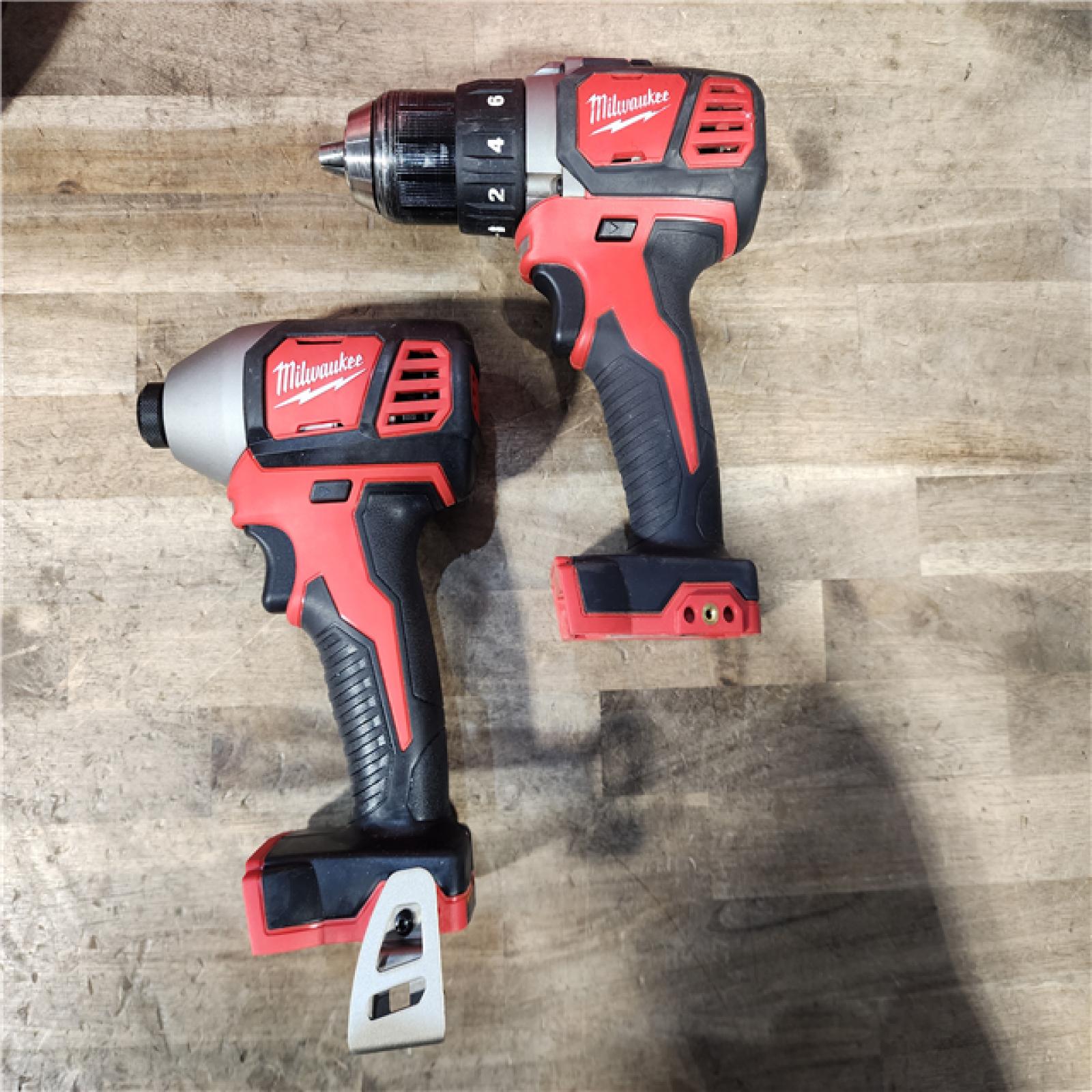 HOUSTON LOCATION - AS-IS Milwaukee 18V Cordless Brushed 2-Tool Drill/Driver and Impact Driver Kit