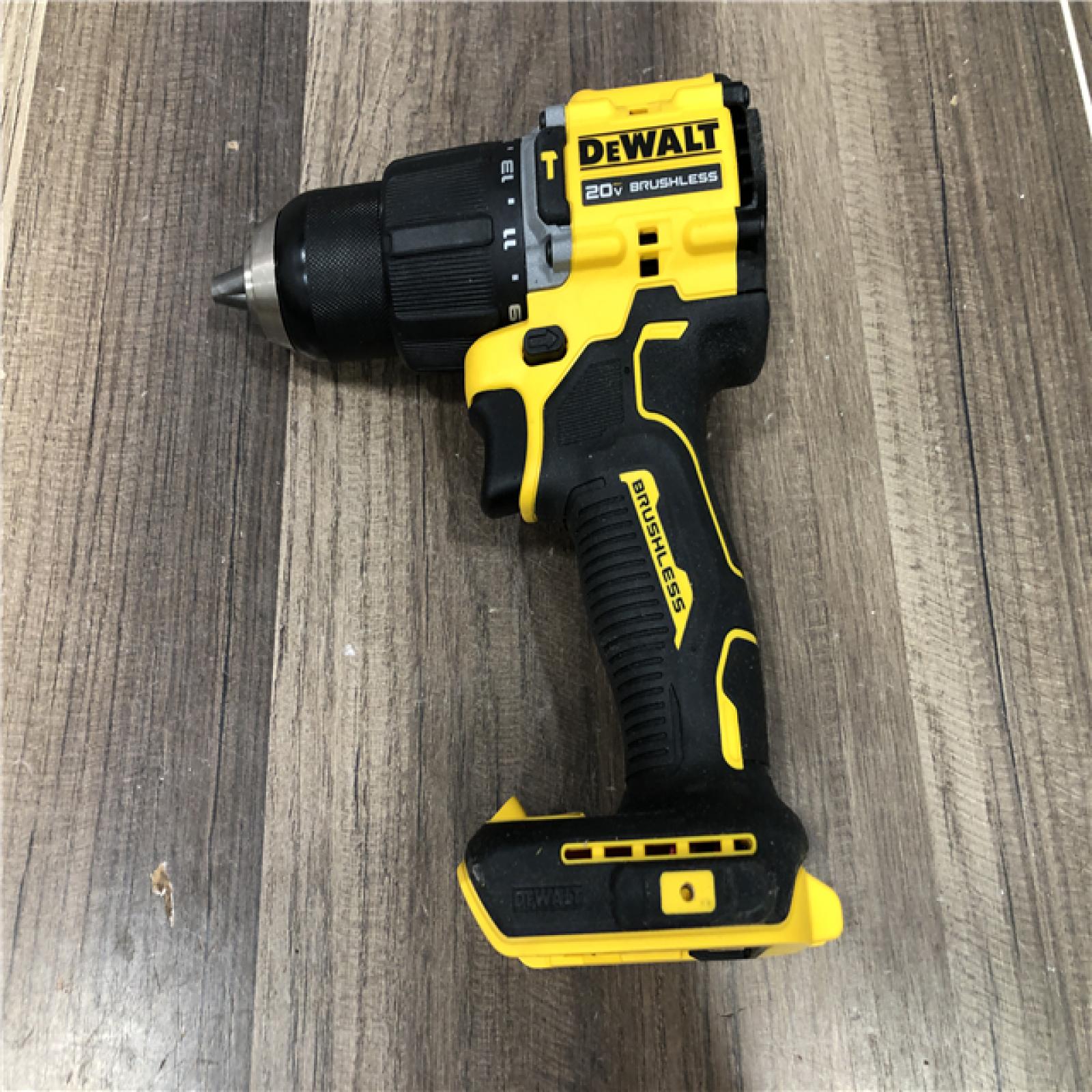 AS-IS DEWALT ATOMIC 20-Volt MAX Brushless Cordless 1/2 in. Hammer Drill (Tool-Only)