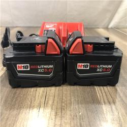 AS-IS Milwaukee 18-Volt Lithium-Ion XC Starter Kit with (2) 5.0Ah Batteries and Charger