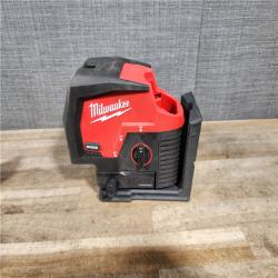 HOUSTON LOCATION - AS-IS Milwaukee Green 125 Ft. Cross Line and Plumb Points Laser Level Kit