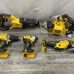 LIKE NEW - DEWALT 20V Lithium-Ion Cordless 5-Tool Combo Kit