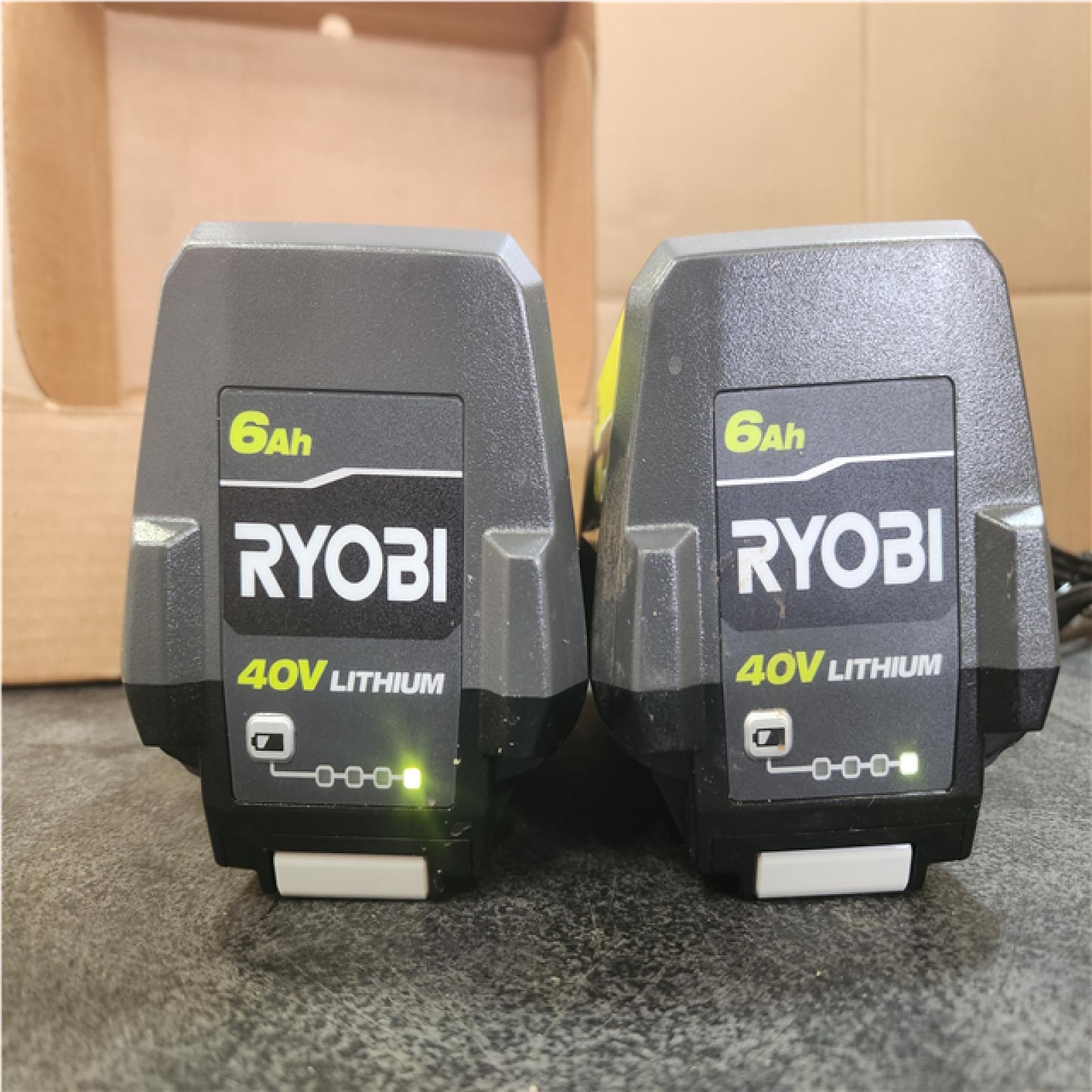 Phoenix NEW RYOBI 40V Lithium-Ion (2) 4.0 Ah Battery/4A Fast Charger Starter Kit