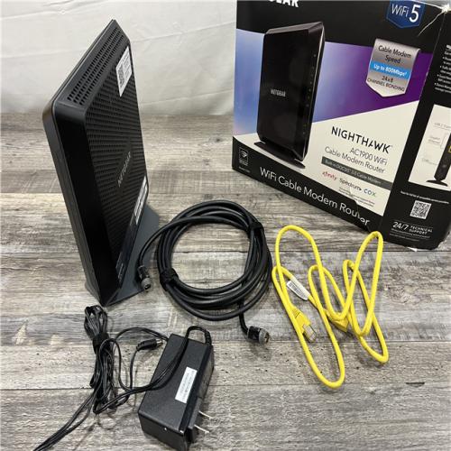 AS-IS NETGEAR - Nighthawk AC1900 Router with DOCSIS 3.0 Cable Modem - Black
