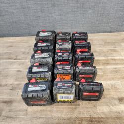 HOUSTON LOCATION - AS-IS MILWAUKEE BATTERY PACK QTY - 15