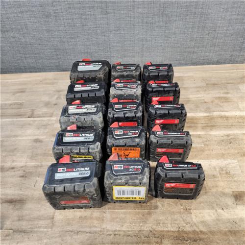 HOUSTON LOCATION - AS-IS MILWAUKEE BATTERY PACK QTY - 15