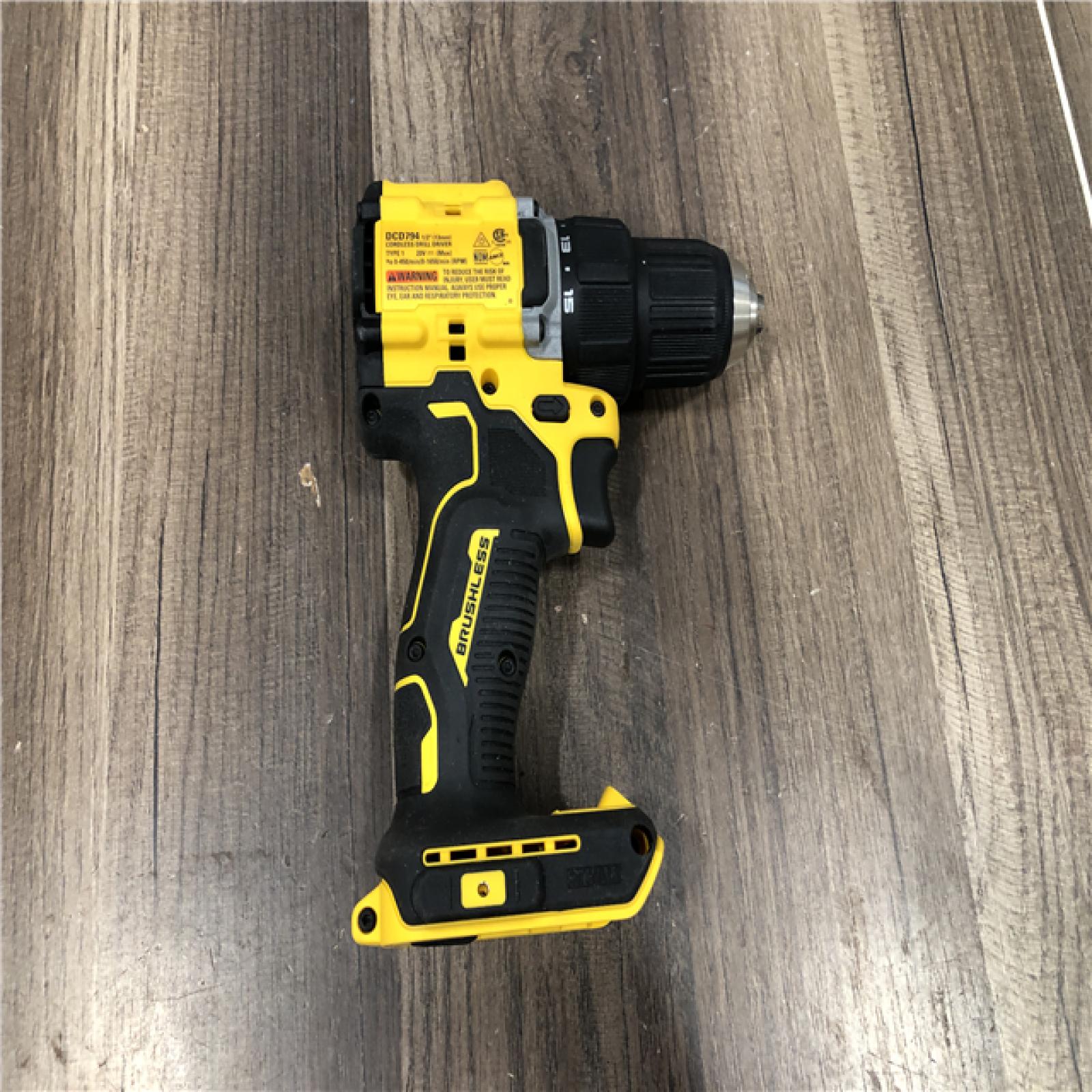 AS-IS DEWALT ATOMIC 20-Volt MAX Brushless Cordless 1/2 in. Drill Driver (Tool-Only)