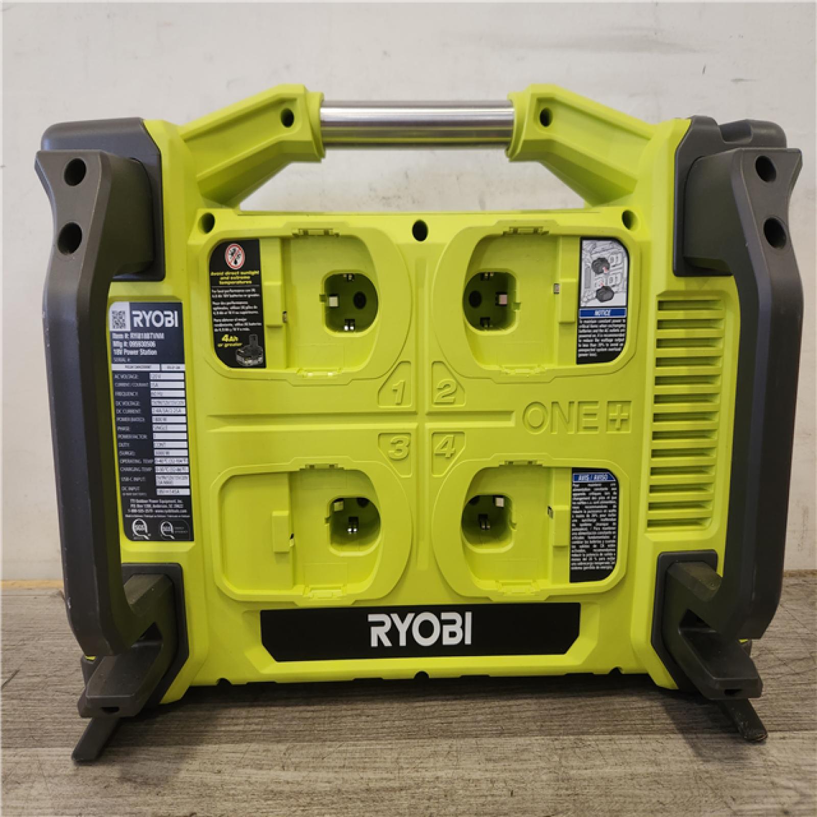 Phoenix NEW RYOBI 18V ONE+ 1800-Watt Portable Battery Inverter Power Station/8-Port Charger (Tool Only)