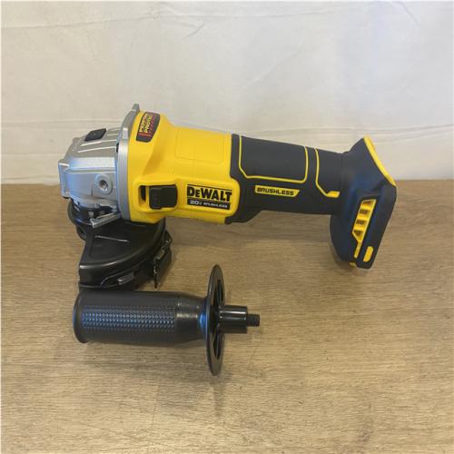 AS-IS DEWALT 20-Volt MAX Cordless Brushless 4-1/2 in. Angle Grinder with Slide Switch (Tool Only)