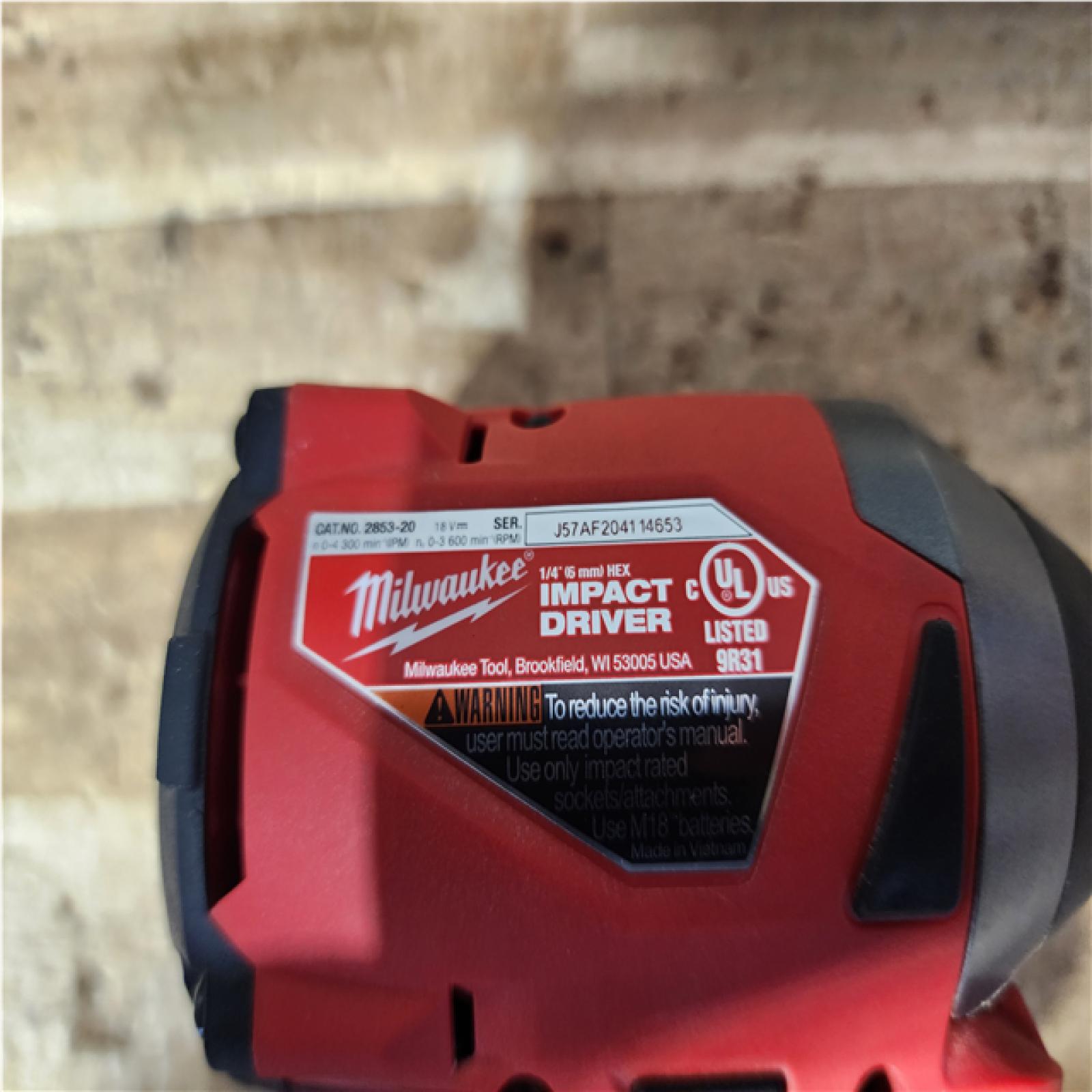 Houston Location AS-IS Milwaukee FUEL SURGE 18V Lithium-Ion Brushless Cordless 1/4 in. Hex Impact Driver (Tool-Only)