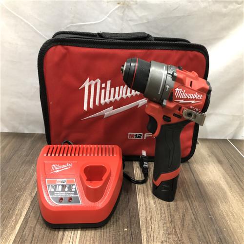 AS-IS Milwaukee FUEL 12-Volt Lithium-Ion Brushless Cordless 1/2 in. Hammer Drill Kit