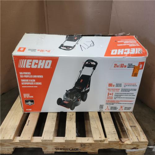 Phoenix AS-IS ECHO 21 in. 190 cc Briggs and Stratton Gas 3-in-1 Dual Blade RWD Self-Propelled Lawn Mower with Single Lever Deck Adjustment