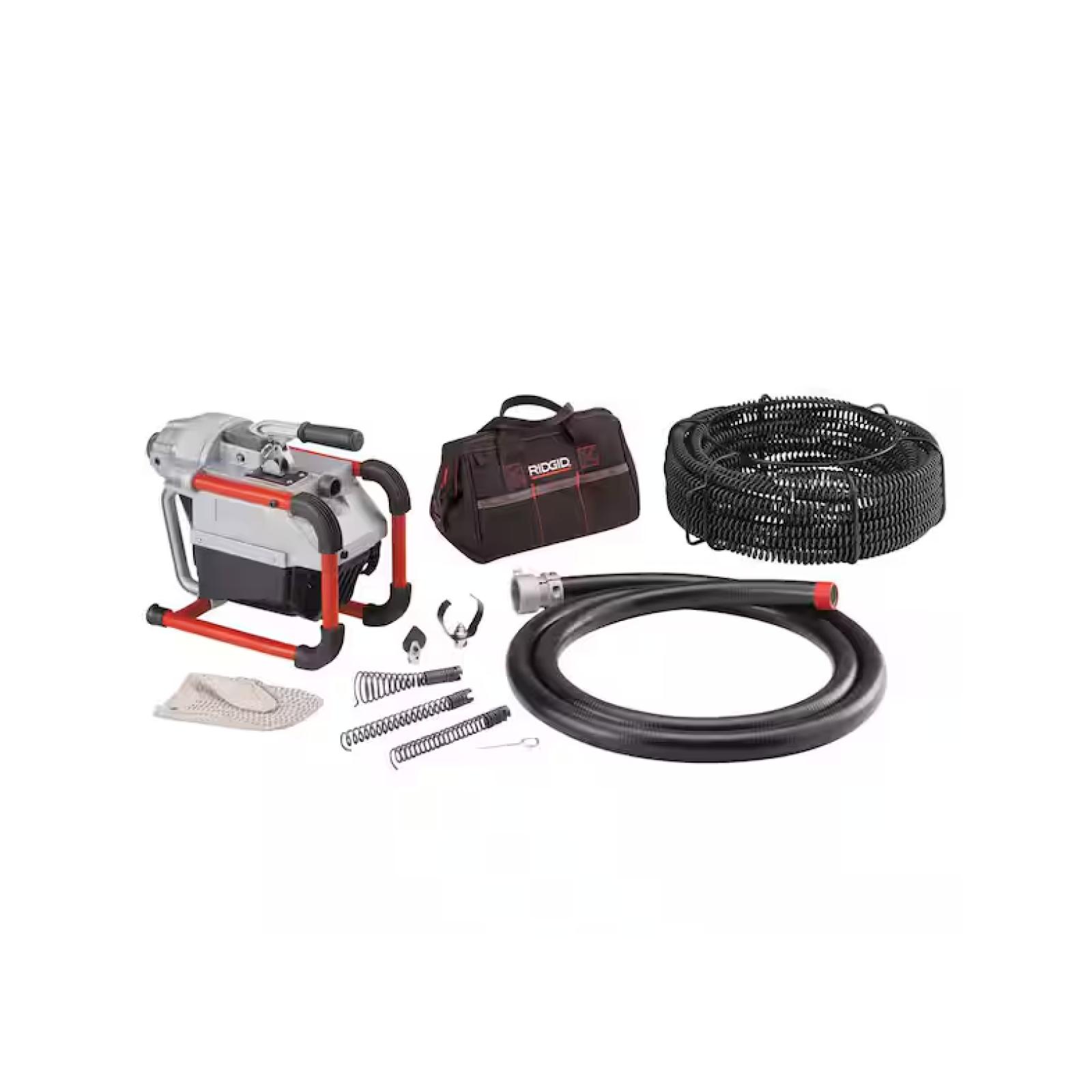 DALLAS LOCATION - RIDGID K-60SP-SE Compact Sectional Drain Cleaning Snake Auger Sewer Machine + Tool Kit