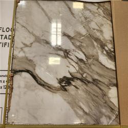 Phoenix NEW Daltile Wenrose Calacatta Topaz 24 in. x 48 in. Polished Porcelain Marble Look Floor and Wall Tile (325 sq. ft./21 case)