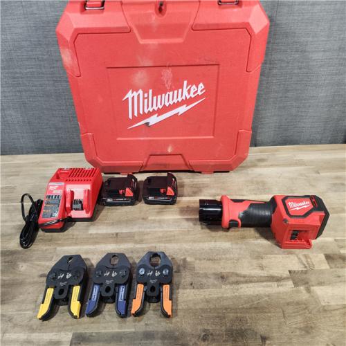 HOUSTON LOCATION - AS-IS Milwaukee-2674-22P M18 Short Throw Press Tool Kit W/ Viega PureFlow Jaws