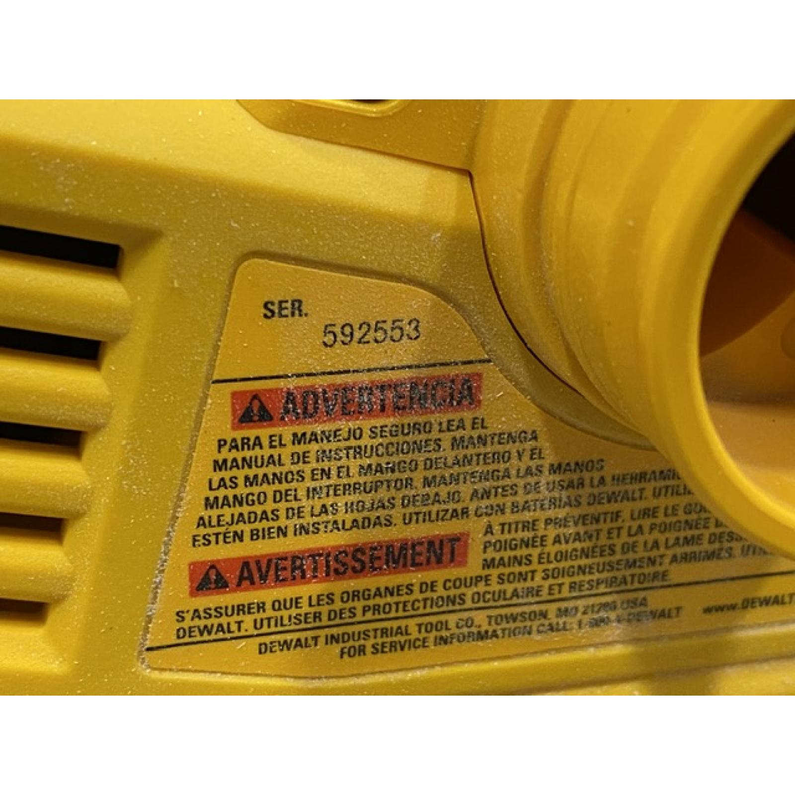 AS-IS DEWALT 20V MAX XR Cordless Brushless 3-1/4 in. Planer (Tool Only)