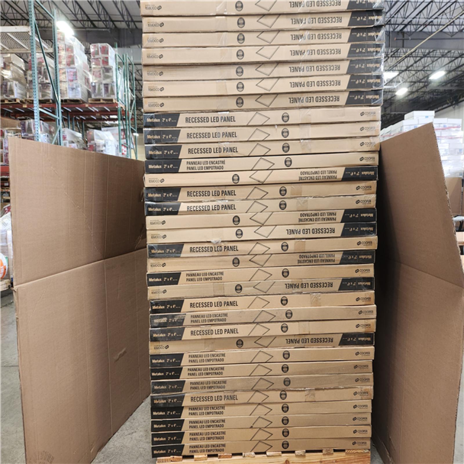 Phoenix NEW Metalux 2 ft. x 4 ft. 4500 Lumens Integrated LED Panel Light 4000K for Office  Warehouse  Retail and Commercial Locations Pallet OF 50