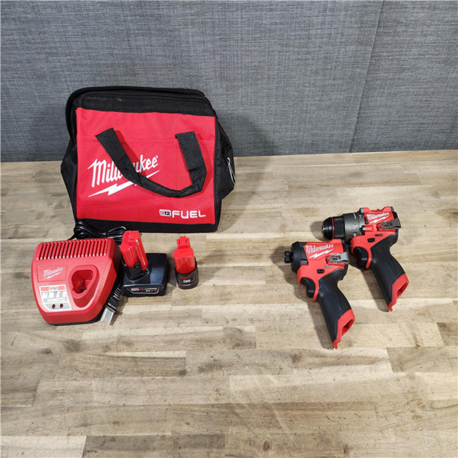 HOUSTON LOCATION - AS-IS (APPEARS LIKE NEW) Milwaukee 3497-22 12V Brushless Hammer Drill and Impact Driver Combo Kit