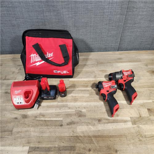 HOUSTON LOCATION - AS-IS (APPEARS LIKE NEW) Milwaukee 3497-22 12V Brushless Hammer Drill and Impact Driver Combo Kit