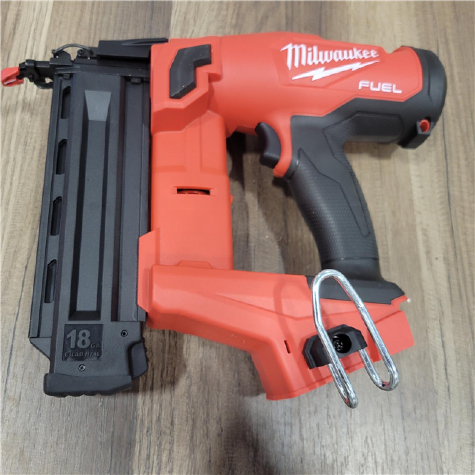 AS-IS Milwaukee M18 FUEL GEN II 18-Volt 18-Gauge Lithium-Ion Brushless Cordless Brad Nailer Kit with One 2.0 Ah Battery, Charger and Bag