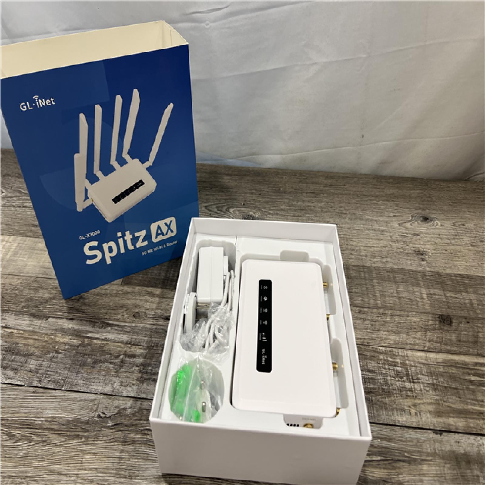 AS-IS GL.iNet GL-X3000 (Spitz AX) 5G NR AX3000 Cellular Gateway Router  Wi-Fi 6  Multi-WAN  & Detachable Antennas  Dual-SIM  OpenVPN & WireGuard  OpenWrt  M