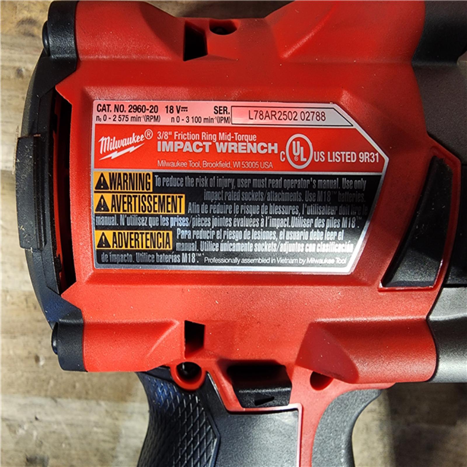 HOUSTON LOCATION - AS-IS M18 FUEL GEN-2 18V Lithium-Ion Mid Torque Brushless Cordless 3/8 in. Impact Wrench with Friction Ring (Tool-Only)