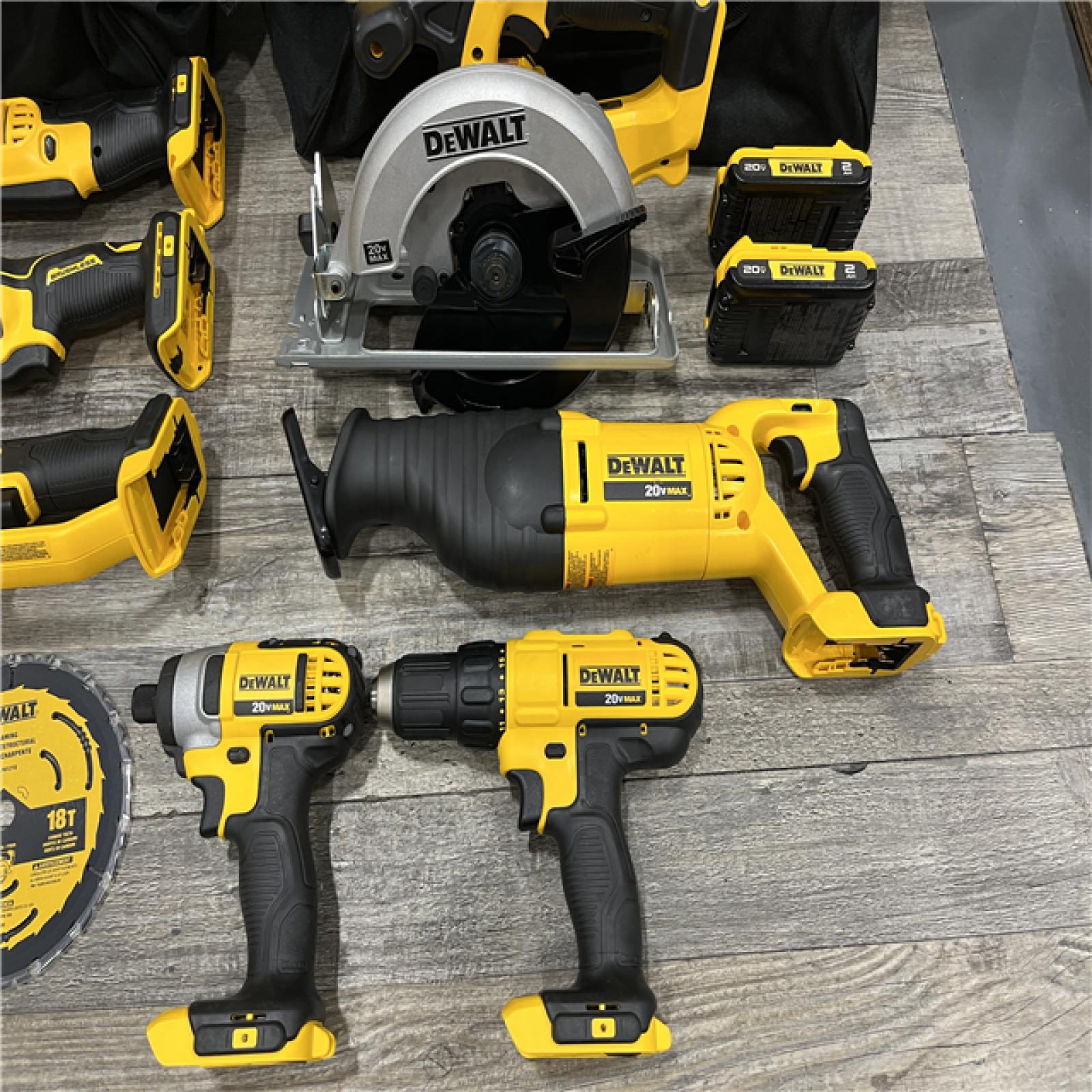 AS-IS DEWALT 20V MAX Cordless 9 Tool Combo Kit