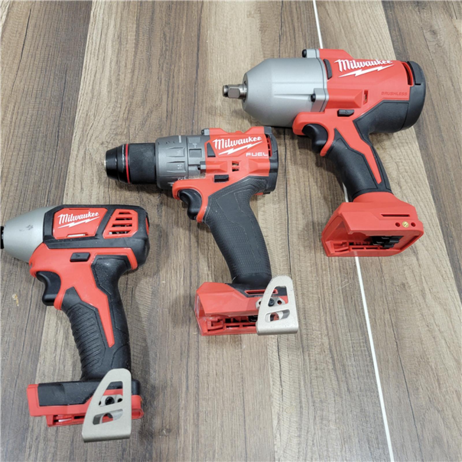 AS-IS Milwaukee M18 18-Volt Lithium-Ion Cordless Combo Kit 9-Tool with 2-Batteries, Charger and Tool Bag