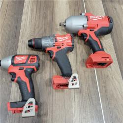 AS-IS Milwaukee M18 18-Volt Lithium-Ion Cordless Combo Kit 9-Tool with 2-Batteries, Charger and Tool Bag
