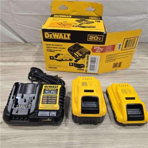 LIKE NEW! - DEWALT 20V MAX Lithium-Ion 6.0Ah and 4.0Ah Battery and Charger Starter Kit