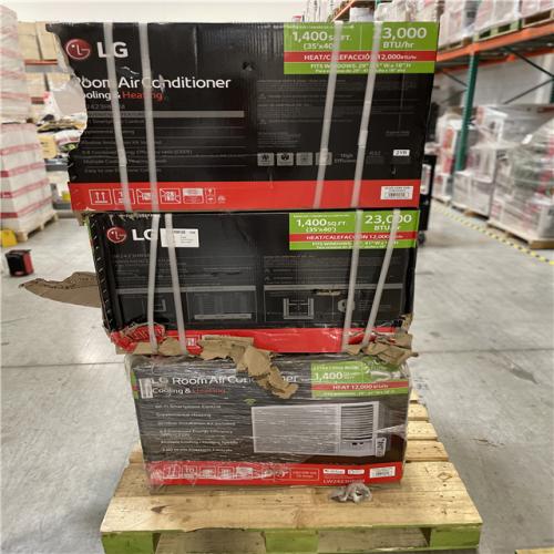 DALLAS LOCATION- AS-IS LG 23,000 BTU 230/208-Volt Window Air Conditioner Unit PALLET (3 UNITS)