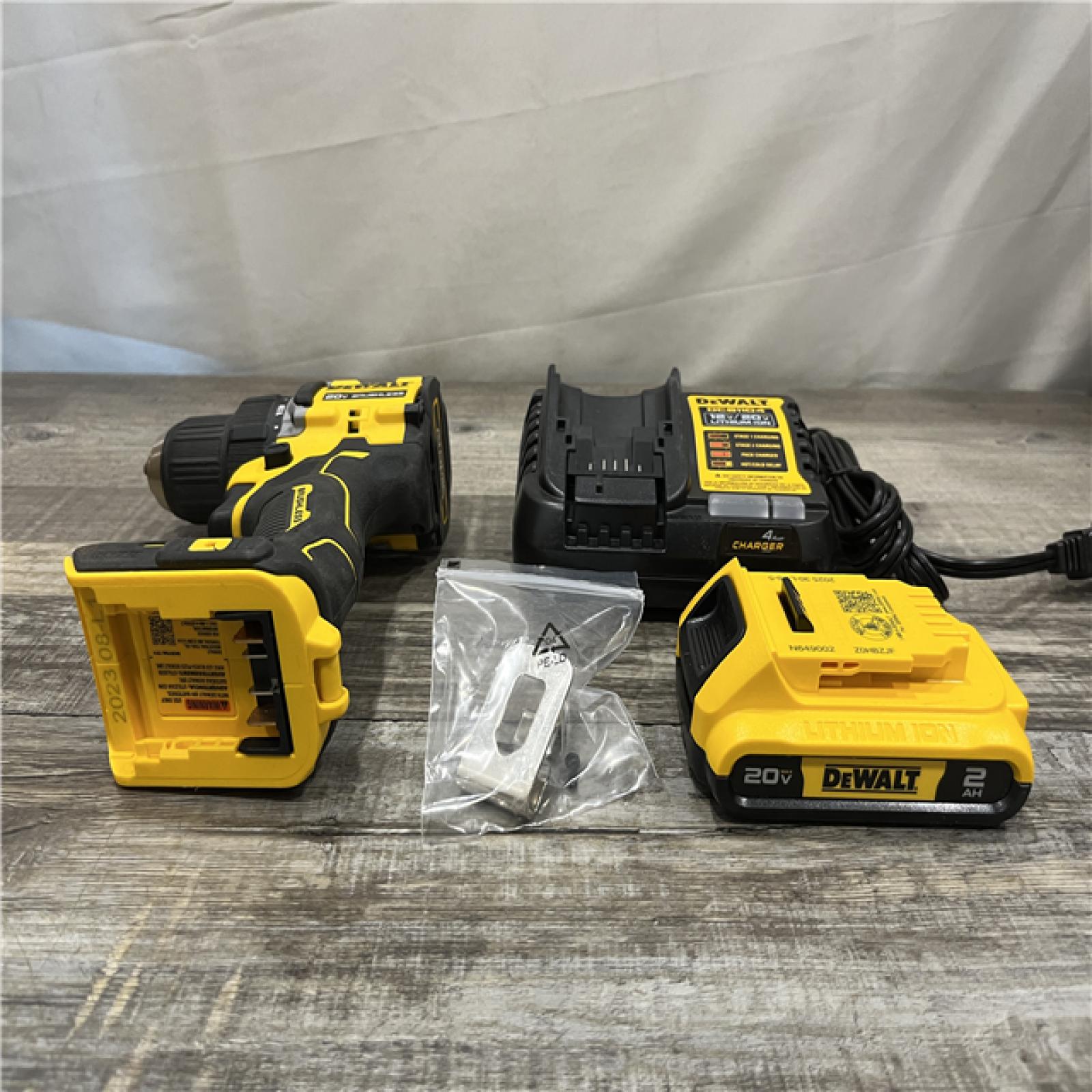 AS-IS DEWALT Atomic 20V Lithium-Ion Cordless Compact 1/2 in. Drill/Driver Kit