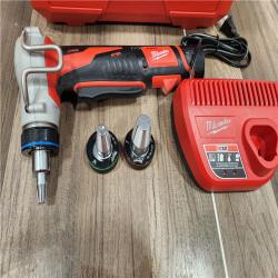 AS-IS Milwaukee M12 12-Volt Lithium-Ion Cordless PEX Expansion Tool Kit with (2) 1.5 Ah Batteries, (3) Expansion Heads and Hard Case
