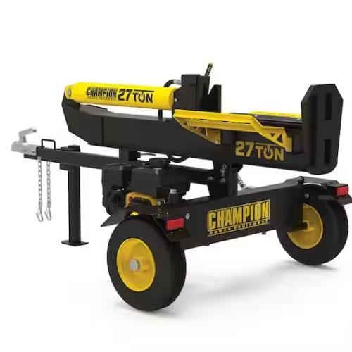 DALLAS LOCATION - 27 Ton 224 cc Gas Powered Hydraulic Wood Log Splitter w/Vertical/Horizontal Operation and Auto Return-with Hydraulic Oil