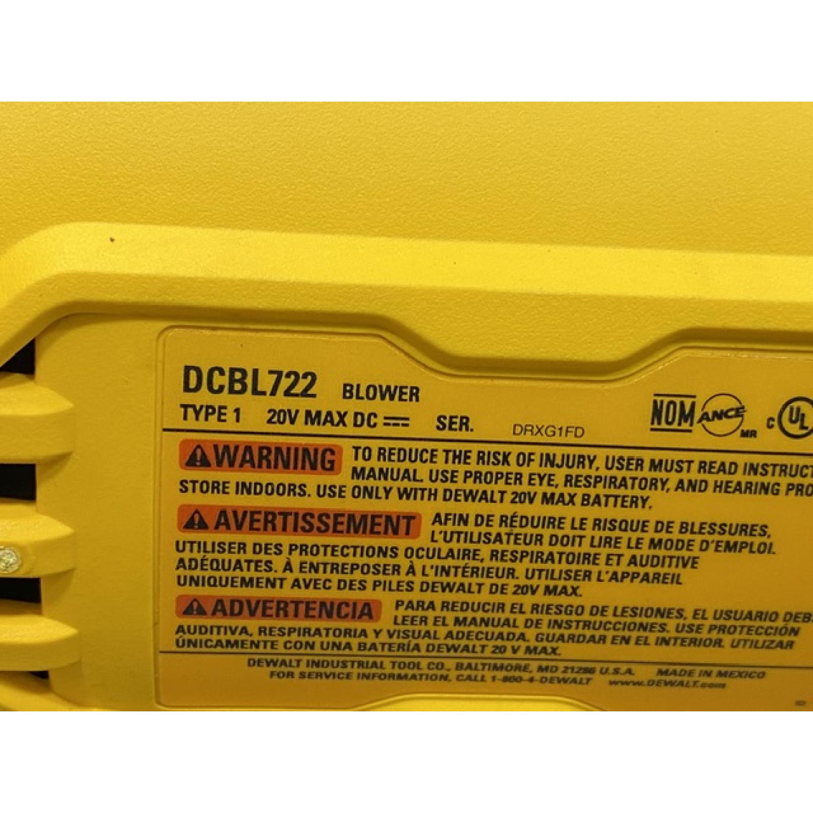 AS-IS DEWALT 20V MAX* XR Brushless Cordless Handheld Blower Kit