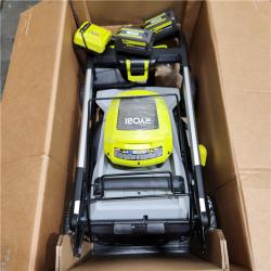 Dallas Location - As-Is RYOBI 40V HP Brushless 21 in.Lawn Mower with (2) 6.0 Ah Batteries and Charger-Appears Like New Condition
