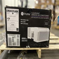 NEW! -GE Profile ClearView Ultra Quiet 8,300 BTU 115V Window Air Conditioner Cools 350 Sq. Ft. Quiet in White