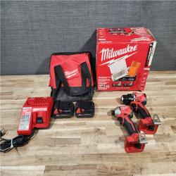 HOUSTON LOCATION - AS-IS Milwaukee 18V Lithium-Ion Brushless Cordless Compact Drill/Impact Combo Kit