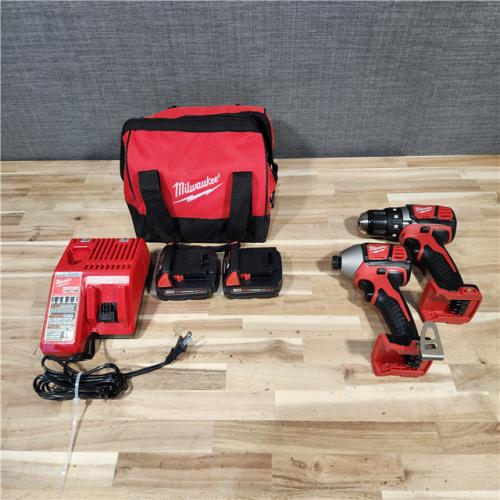 HOUSTON LOCATION - AS-IS Milwaukee 18V Lithium-Ion Cordless Drill Driver/Impact Driver Combo Kit