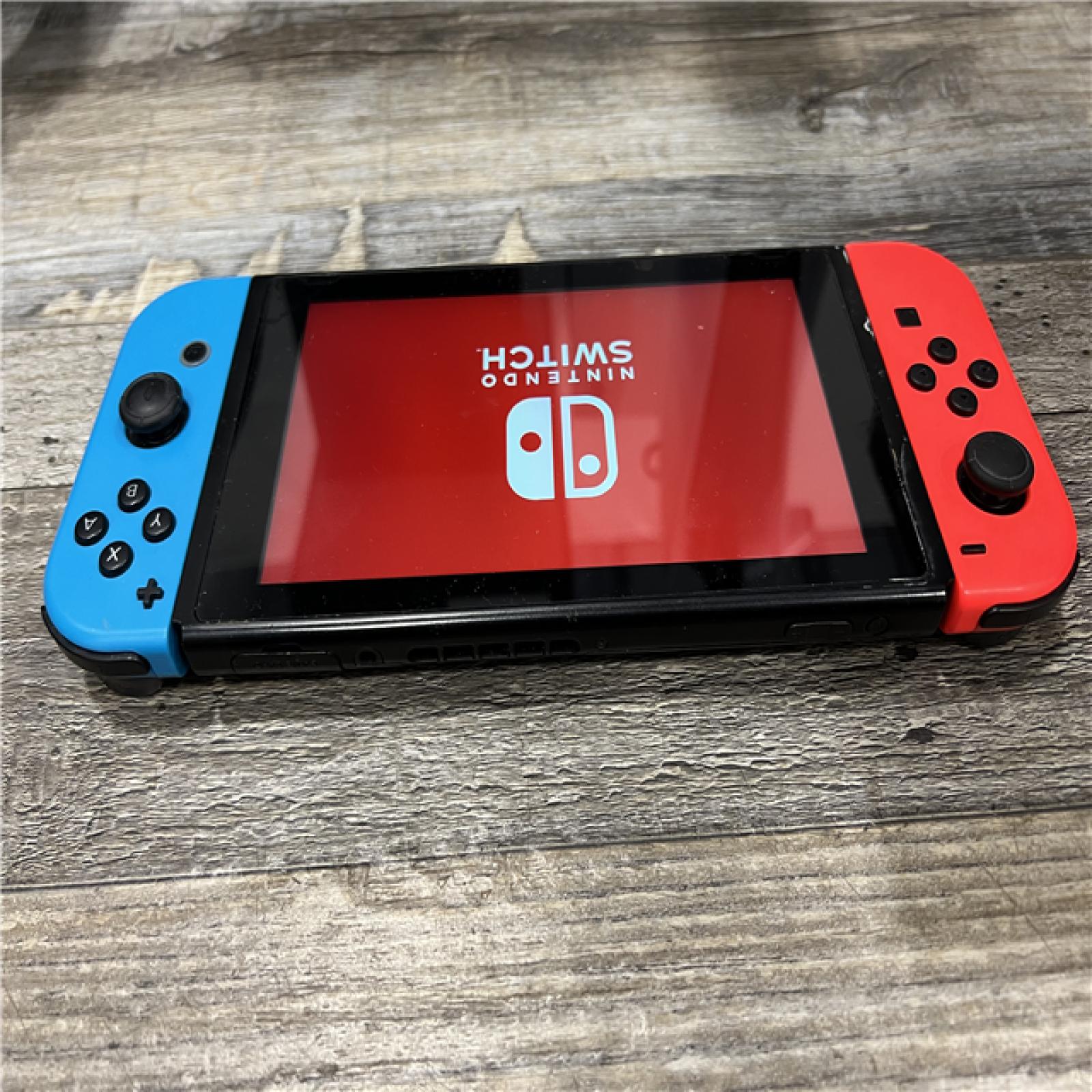AS-IS Nintendo Switch with Neon Blue and Neon Red Joy-Con