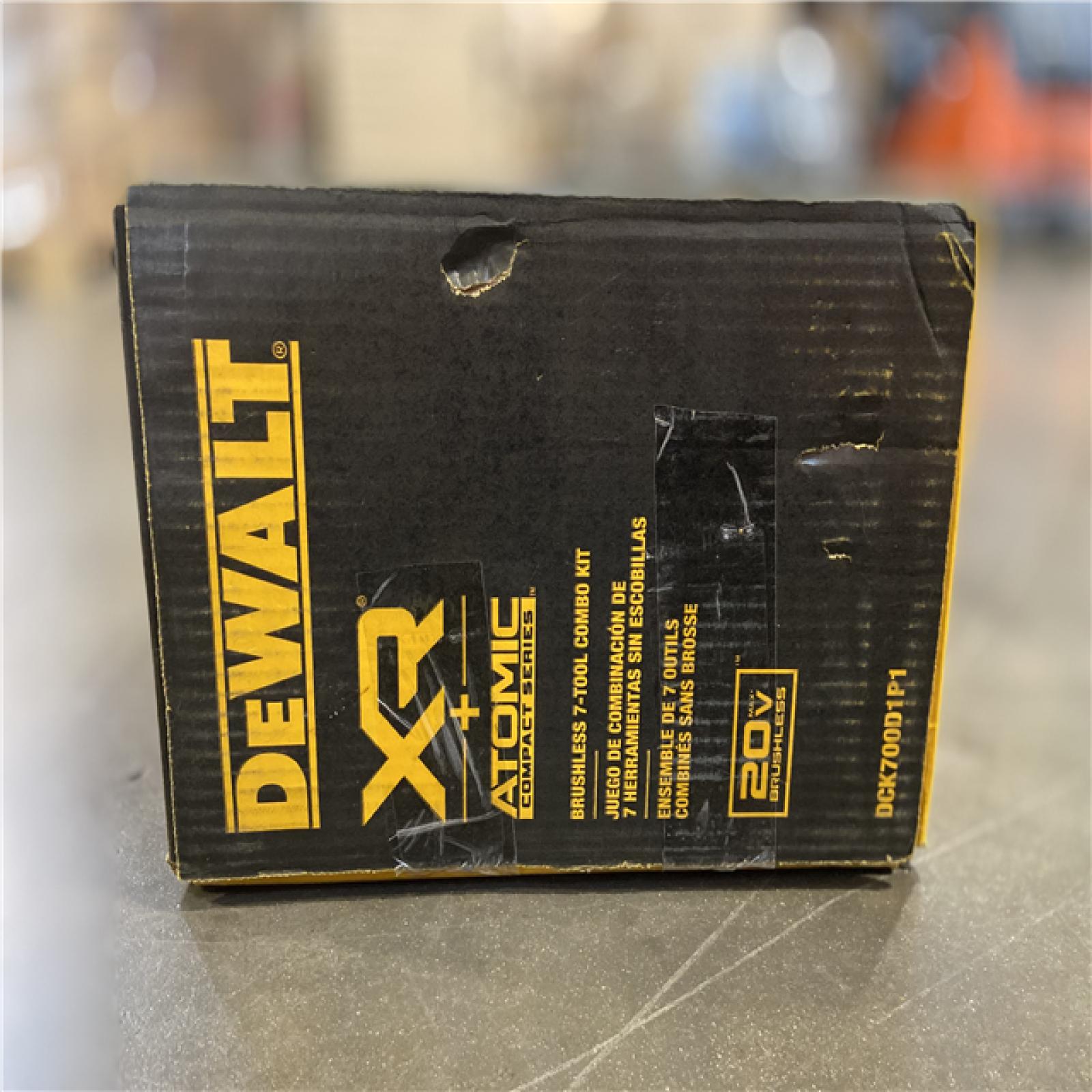 AS-IS DEWALT 20-Volt MAX Lithium-Ion Cordless 7-Tool Combo Kit with 2.0 Ah Battery, 5.0 Ah Battery and Charger