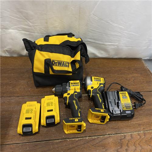 AS-IS DEWALT ATOMIC 20-Volt MAX Lithium-Ion Cordless Combo Kit (2-Tool) with (2) 2.0Ah Batteries, Charger and Bag